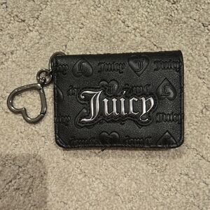 Juicy Couture Black Embossed Card Holder
